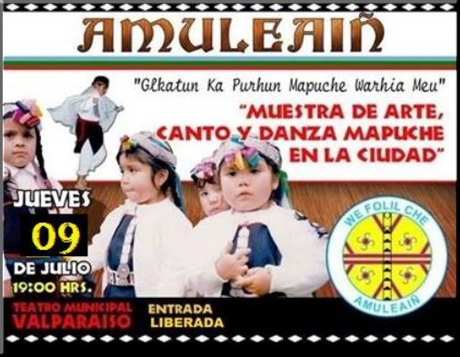 Valparaíso : Muestra de Arte, Canto y Danza Mapuche en la ciudad - Glkatun ka Purhun Mapuche Warhia 